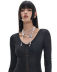 Maillard Style Pearl Luxury Sweater Chain