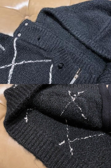 Alpaca-Blend Long-Hair Heavyweight Knit Cardigan