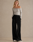 Velvet Wide Leg Pants