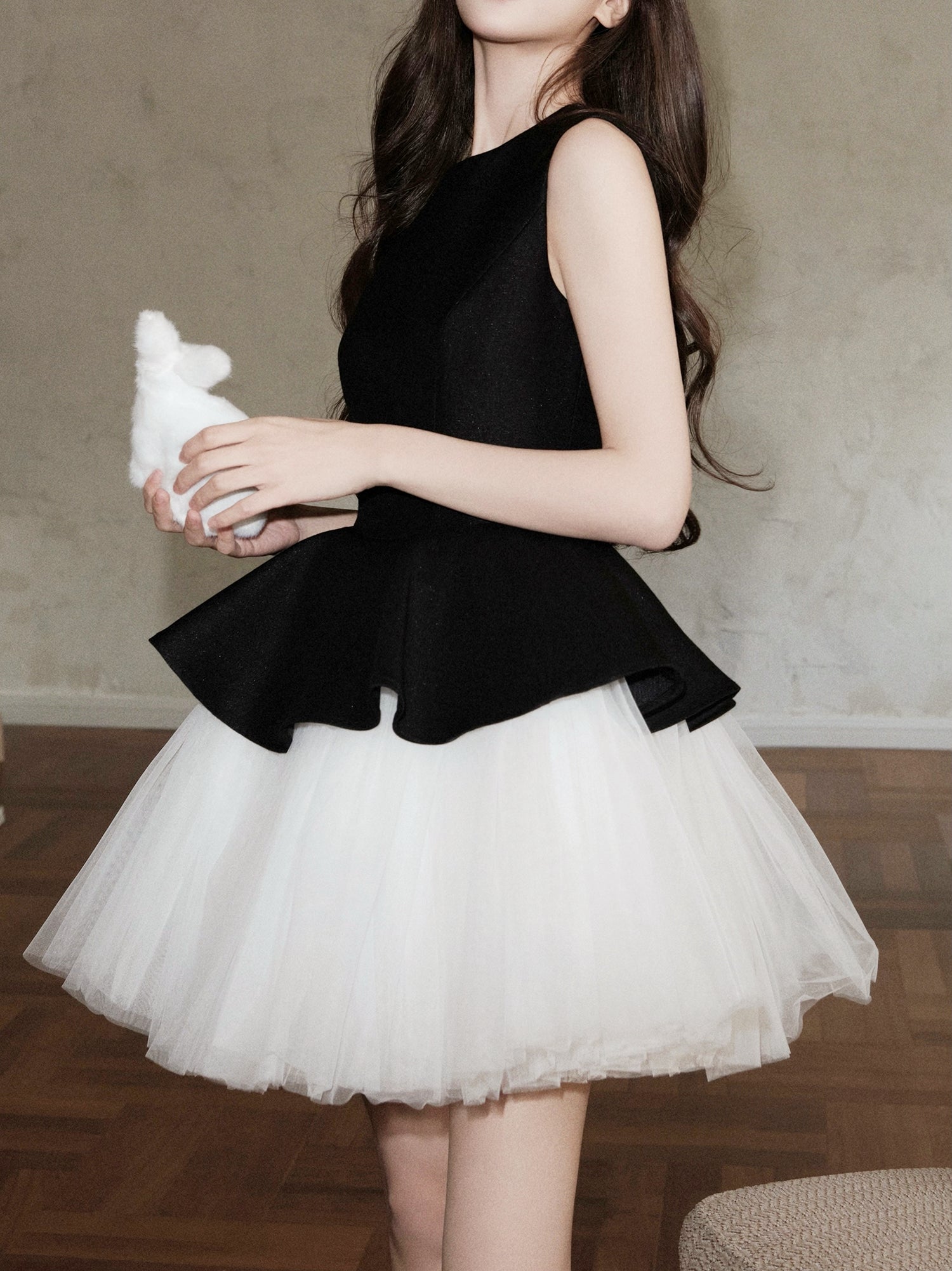 Haute Couture Ballet-Inspired Patchwork Tulle Dress