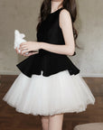 Haute Couture Ballet-Inspired Patchwork Tulle Dress