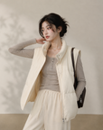 Korean Style 90% White Duck Down Vest