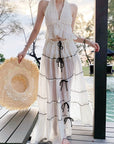 Glossy Sheer 3-Piece Swimsuit & Beach Skirt Set
