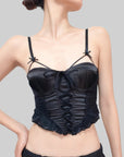 French Court-Style Satin Corset Bra
