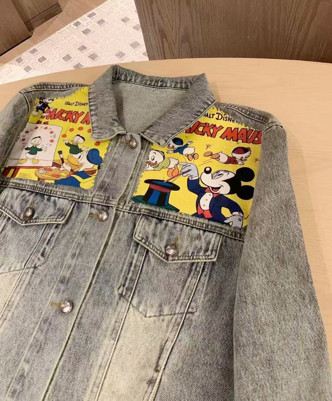 Mickey X Balenciaga Washed Denim Jacket