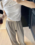 MM6 Striped Wide-Leg Floor-Length Pants
