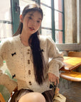 Autumn and Winter Oatmeal Knit Cardigan