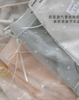 Ice Silk Sexy Lace Pure Desire Mesh Heart Panties (BEIGE)