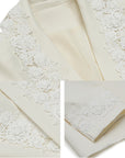 Statement lace-panelled couture blazer