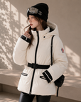 White Duck Down Hooded Jacket