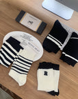 Korean High-Quality HENNY MIAO Gift Box Socks (5 Pairs)