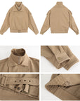 Korean Style Khaki Trench Coat