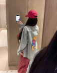 Washed Denim Jacket with Mickey Embroidered Plush Detail