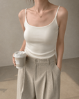 Lace Back Cami with Built-In Bra