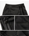 Chinese Style Fringe Straight Leg Not Wide Leg Pants