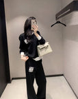 Contrast Logo Knit Set