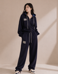 Rhinestone Logo Hooded Lounge Set