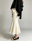 Thick Knit High-Waisted Fishtail Skirt
