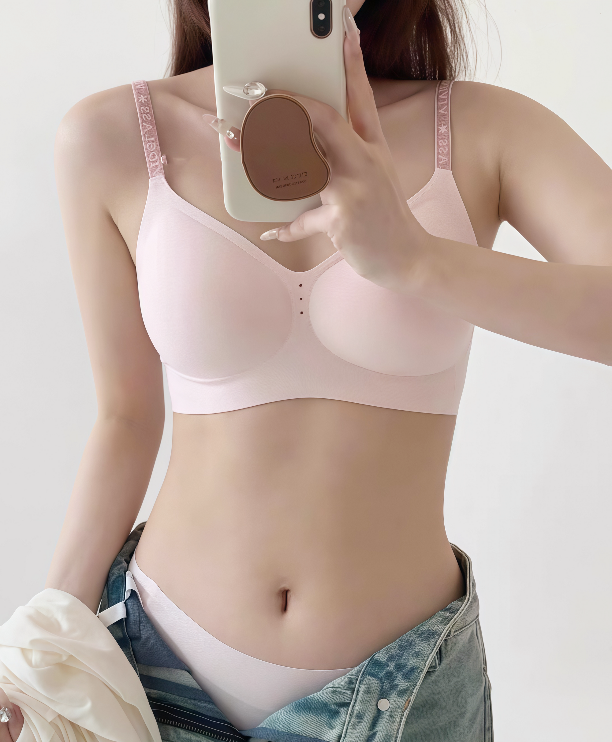 CALNIKEAN Anti-Gravity Milk Silk Breathable Lingerie Set
