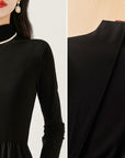 Mock Neck A-Line Dress