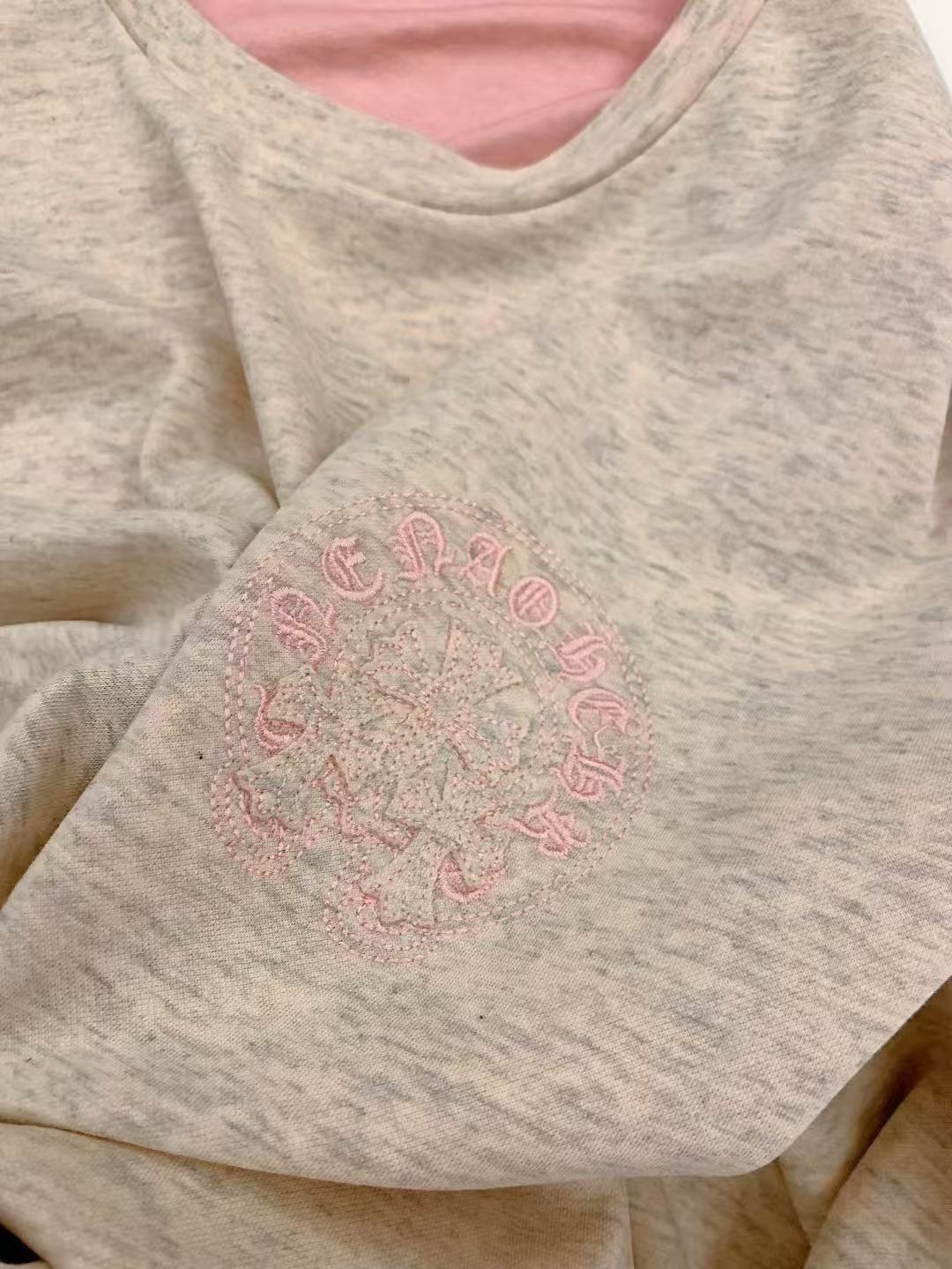 Chrome Hearts Patchwork Contrast Cotton Long-Sleeve Tee