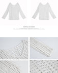 White Open Knit Smock Sun Protection Top