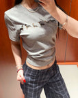 MARKGONG Jennie Style Pearl Dachshund Fitted Tee