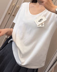 300g Heavyweight Relaxed Drape V-Neck Tee
