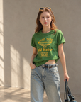 Avocado Green 100% Cotton Vintage Tee