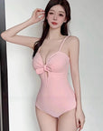 Korean Style One-Piece Bow Swimsuit