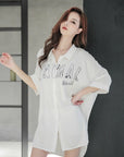 Silky Soft Boyfriend Shirt Nightdress