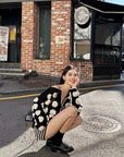 Luxurious Wool Cutout Knit Cardigan