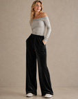 Velvet Wide Leg Pants
