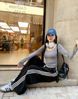 American-Style Striped Eco Cotton Drawstring Lounge Pants