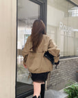 Casual Utility-Style Jacket with Straps