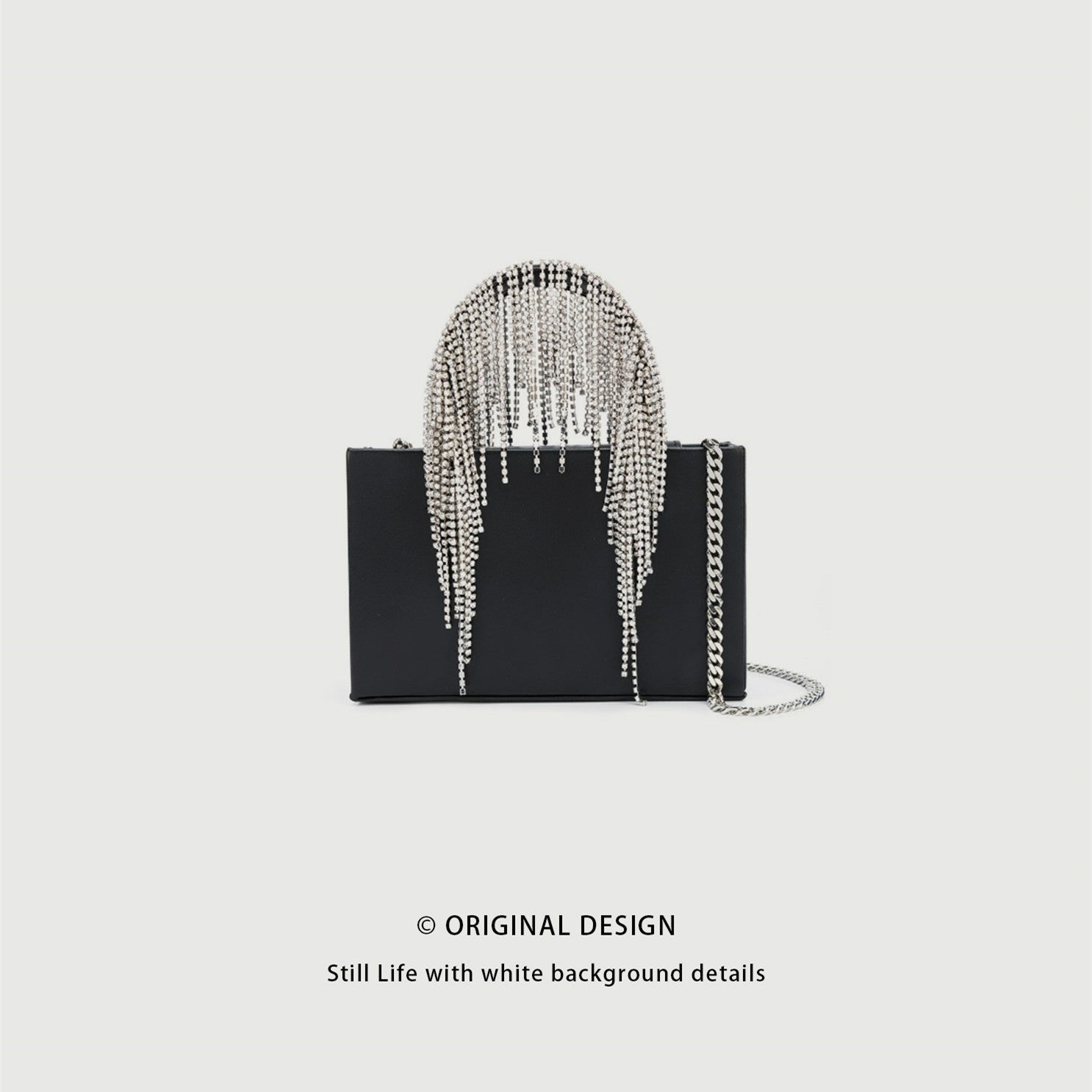 KARA MIDI FRINGE Crystal Tassel Bag