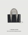KARA MIDI FRINGE Crystal Tassel Bag