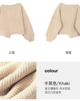 Asymmetrical Shoulder Chunky Knit Sweater