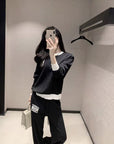 Contrast Logo Knit Set