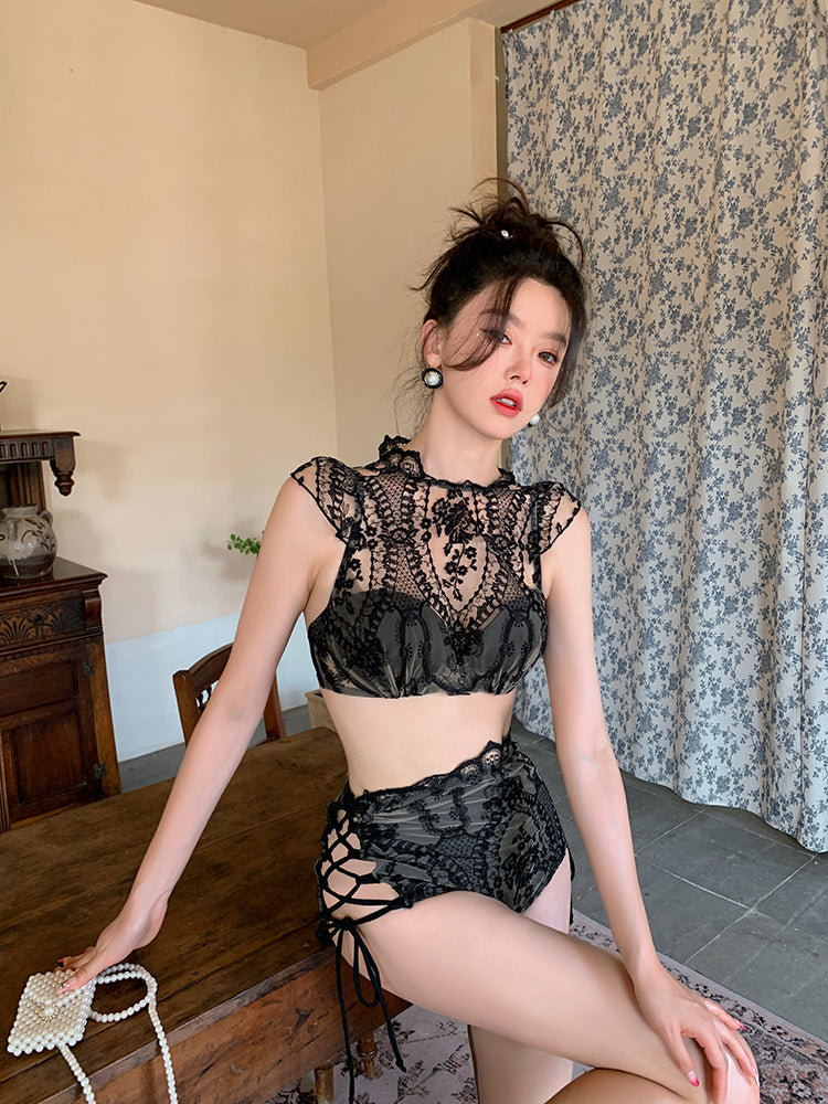 Luxury Sexy Back Embroidered Swimsuit