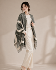 Oversized Double-Sided Cashmere Fringe Wrap