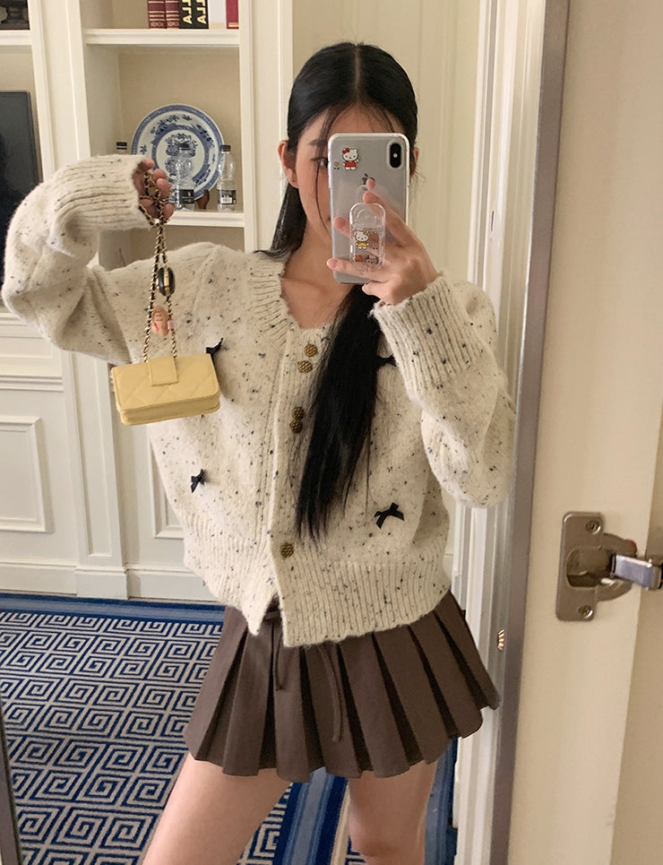 Autumn and Winter Oatmeal Knit Cardigan