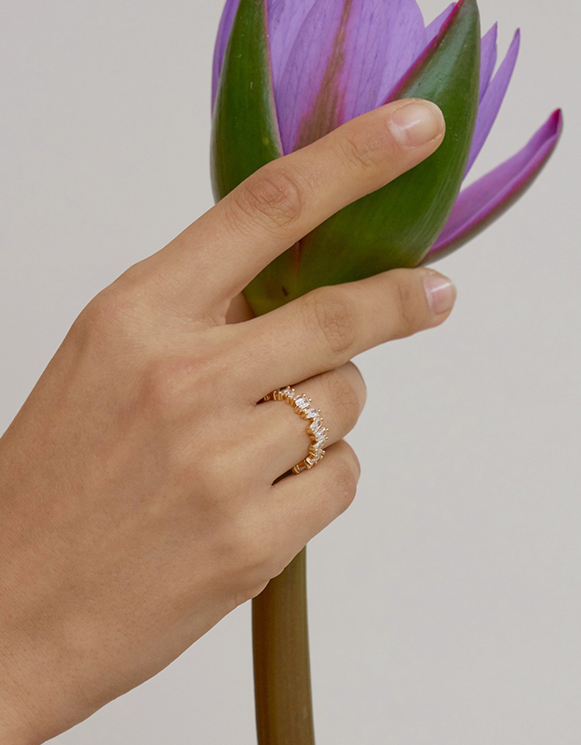 Iced Sugar 18K Gold-Plated Ring