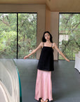 Must-Have Tie-Strap Camisole + Acetate Satin Mermaid Skirt