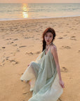 Tencel Airy Mid-Length Beach Dress