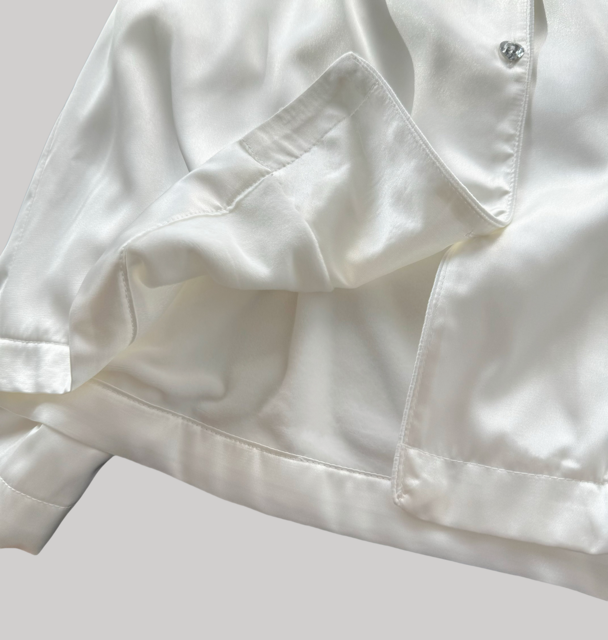 Luxury Satin Silver Fox Fleece Loungewear Set