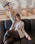 Deluxe Tweed Jacket in Blush Tones