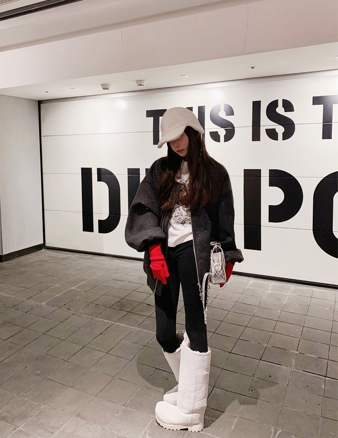 Starlit Shine 90% Duck Down Oversized Bomber