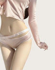 Sweetheart Crystal-Embellished Low-Rise Lace Cut-Out Panties (2-Pack)