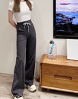 Throwback Still Series of Floor-Length Yoga Casual Sweatpants